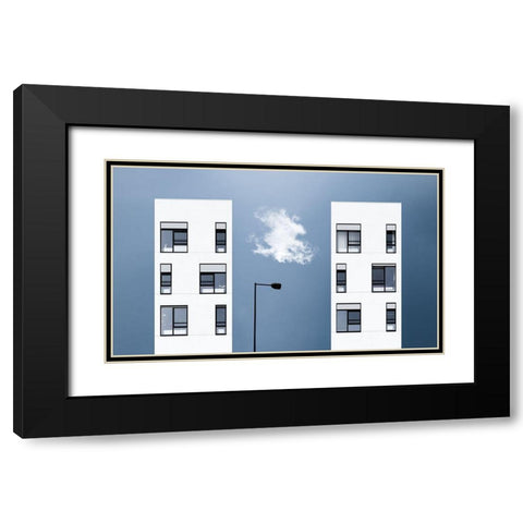 My Little Cloud Black Modern Wood Framed Art Print with Double Matting by Schuster, Inge