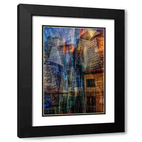 Decomposition Black Modern Wood Framed Art Print with Double Matting by Della Latta, Massimo