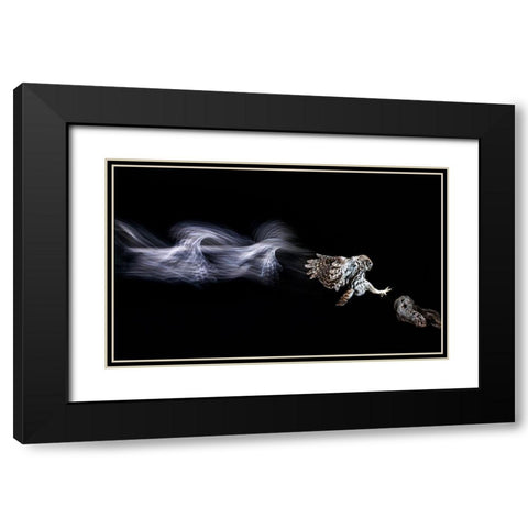Back To The Future Black Modern Wood Framed Art Print with Double Matting by Nunez Buj, Rodrigo