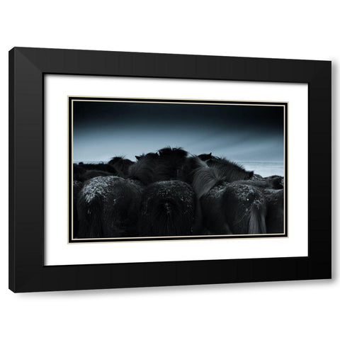 Cold Weather Black Modern Wood Framed Art Print with Double Matting by Z, Bingo