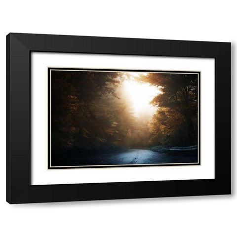 Untitled Black Modern Wood Framed Art Print with Double Matting by Suzuki, Suzuhiko