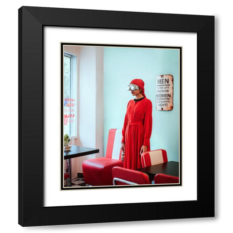 Passing Of Time Black Modern Wood Framed Art Print with Double Matting by Metri, Mohammad