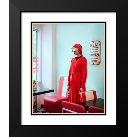 Passing Of Time Black Modern Wood Framed Art Print with Double Matting by Metri, Mohammad