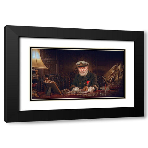 Capitan Of Qtitanicq Black Modern Wood Framed Art Print with Double Matting by Rekhov, Sergej