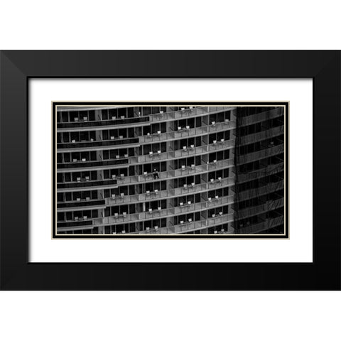 Theater Curtain. Arriba El Telon Black Modern Wood Framed Art Print with Double Matting by Estrada