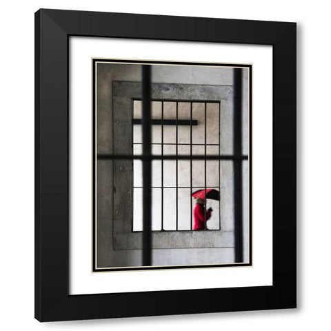 Rosso7 Black Modern Wood Framed Art Print with Double Matting by Caturegli, Luciano