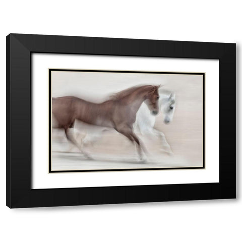 Romance Black Modern Wood Framed Art Print with Double Matting by Benezech, Martine