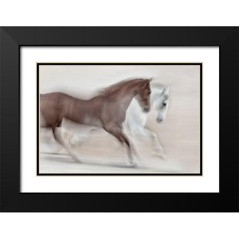 Romance Black Modern Wood Framed Art Print with Double Matting by Benezech, Martine