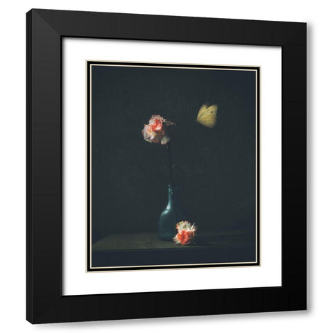Dark Mood Black Modern Wood Framed Art Print with Double Matting by Devos, Delphine