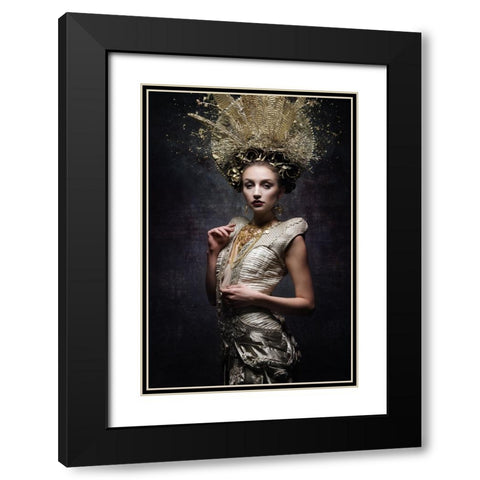 The Priestess Black Modern Wood Framed Art Print with Double Matting by Siegart