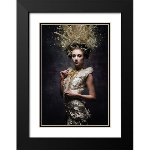 The Priestess Black Modern Wood Framed Art Print with Double Matting by Siegart