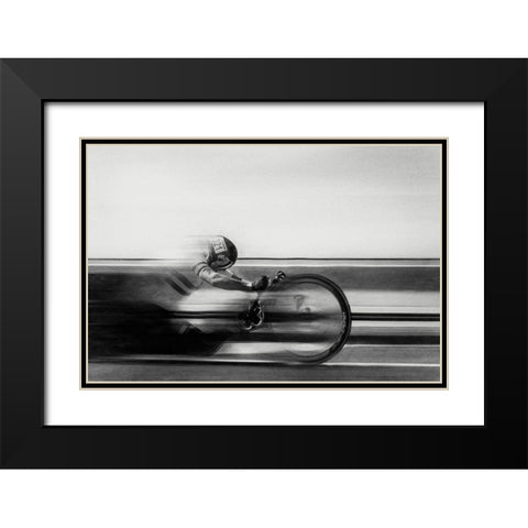 Street Racer Black Modern Wood Framed Art Print with Double Matting by Flour, Bruno