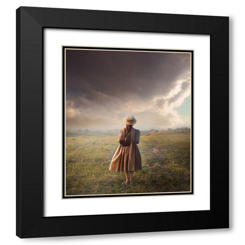 Untitled Black Modern Wood Framed Art Print with Double Matting by Melik-Nubarova, Svetlana