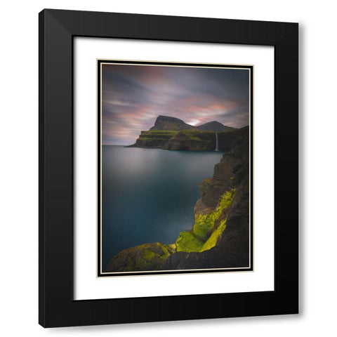 Gaysadalur.. Black Modern Wood Framed Art Print with Double Matting by Age Hol, Fred
