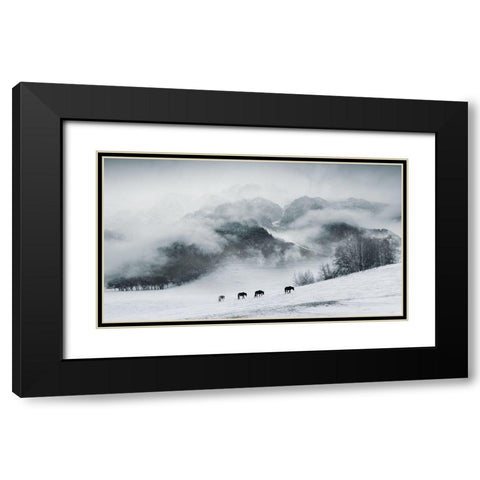 The Hard Way Black Modern Wood Framed Art Print with Double Matting by Z, Bingo