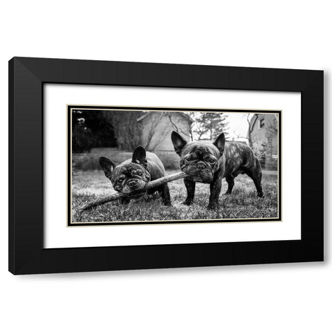 Sharing Is Caring Black Modern Wood Framed Art Print with Double Matting by Holmqvist, Marcus