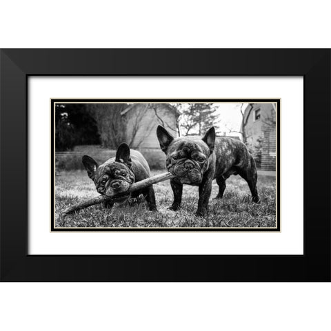 Sharing Is Caring Black Modern Wood Framed Art Print with Double Matting by Holmqvist, Marcus