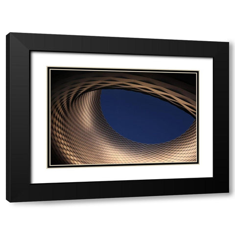 Blue Eye Black Modern Wood Framed Art Print with Double Matting by Hawerkamp, Hans-Wolfgang