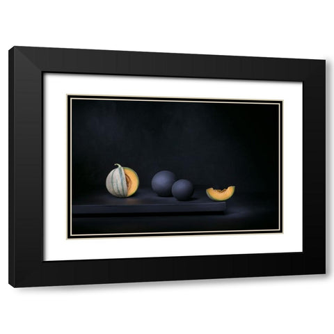 A Piece Of Moon Black Modern Wood Framed Art Print with Double Matting by Verot, Christophe
