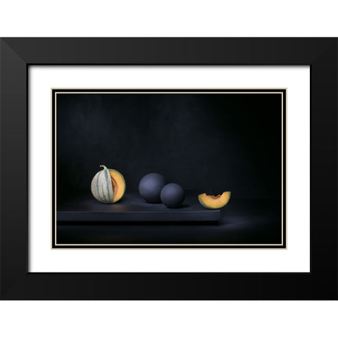 A Piece Of Moon Black Modern Wood Framed Art Print with Double Matting by Verot, Christophe