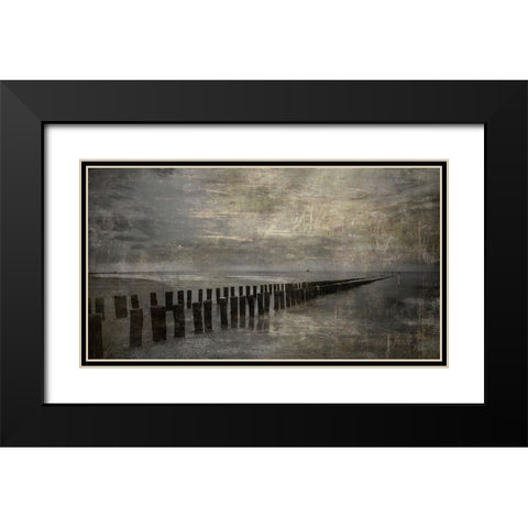 Impression Of Domburg Black Modern Wood Framed Art Print with Double Matting by Dingemans, Saskia