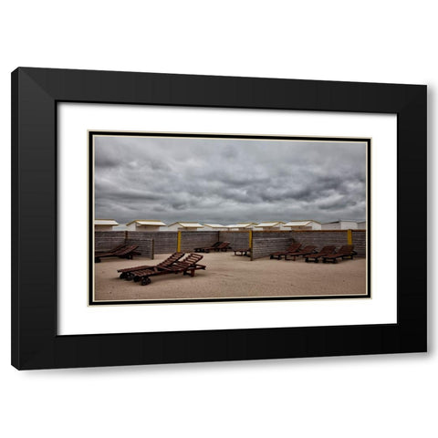 Waiting For The Sun Black Modern Wood Framed Art Print with Double Matting by Depaepe, Yvette