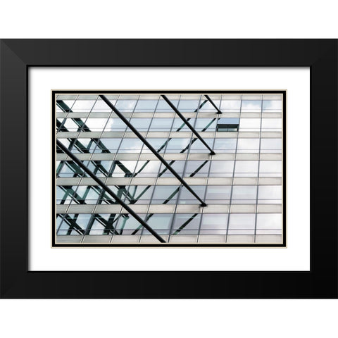 Open Window Black Modern Wood Framed Art Print with Double Matting by Van Son, Greetje