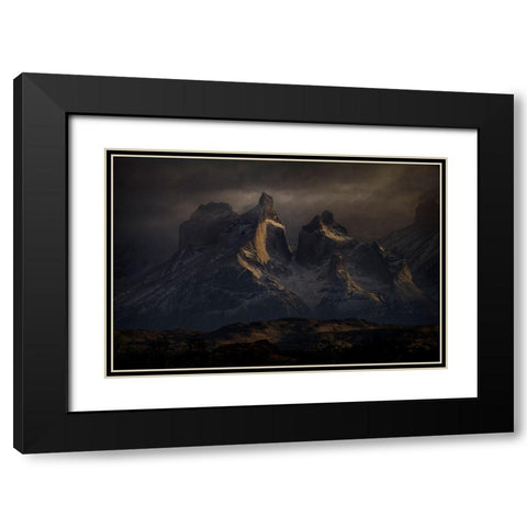 Towers Black Modern Wood Framed Art Print with Double Matting by Svoboda Mqep, Peter