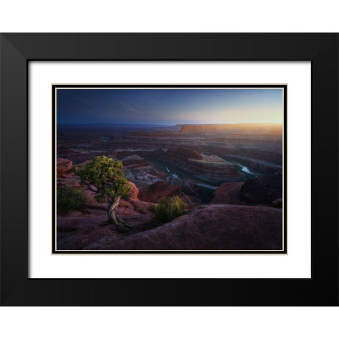 Deadhorse Land Black Modern Wood Framed Art Print with Double Matting by Pablo De, Juan