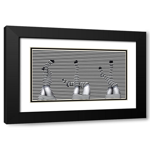 Untitled Black Modern Wood Framed Art Print with Double Matting by Saeidinia, Afshin