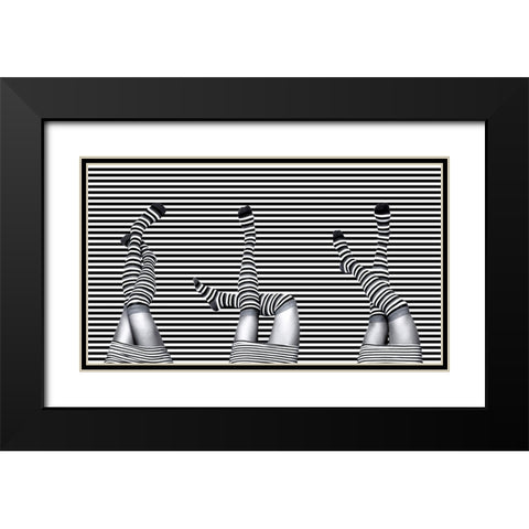 Untitled Black Modern Wood Framed Art Print with Double Matting by Saeidinia, Afshin