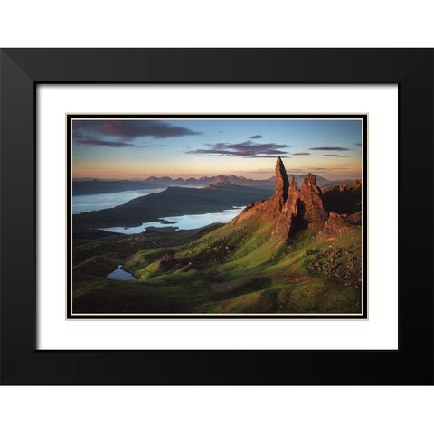 Scotland - Old Man Of Storr Black Modern Wood Framed Art Print with Double Matting by Claude Castor, Jean