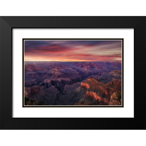 Canyon On Fire Black Modern Wood Framed Art Print with Double Matting by F. Turienzo, Carlos