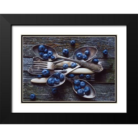 Spoonsablueberry Black Modern Wood Framed Art Print with Double Matting by Karina, Aleksandrova