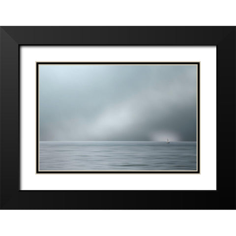 Go Full Steam Ahead Black Modern Wood Framed Art Print with Double Matting by Claes, Gilbert