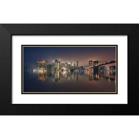 Fog Black Modern Wood Framed Art Print with Double Matting by Martin Castan, David
