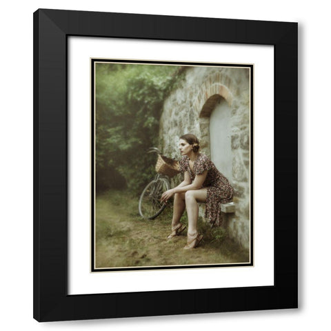 The Wall Game Black Modern Wood Framed Art Print with Double Matting by Kenp