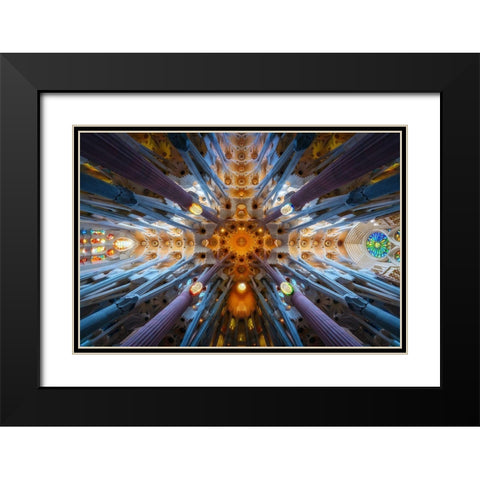 Sagrada Black Modern Wood Framed Art Print with Double Matting by Pablo De, Juan