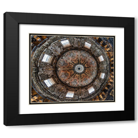 Vault In Perspective Black Modern Wood Framed Art Print with Double Matting by Domont, Jois