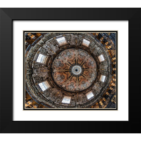 Vault In Perspective Black Modern Wood Framed Art Print with Double Matting by Domont, Jois