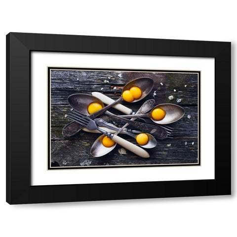 Spoonsayolks Black Modern Wood Framed Art Print with Double Matting by Karina, Aleksandrova