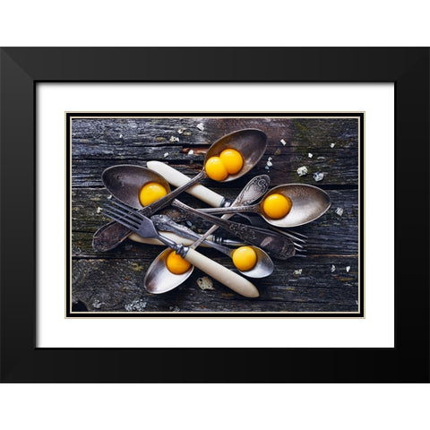 Spoonsayolks Black Modern Wood Framed Art Print with Double Matting by Karina, Aleksandrova