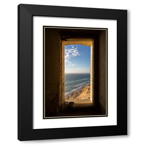 Sea View. Black Modern Wood Framed Art Print with Double Matting by Londal, Leif