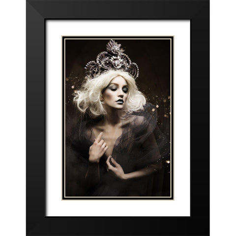 Extravagance Black Modern Wood Framed Art Print with Double Matting by Siegart