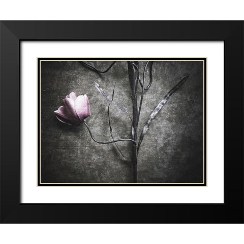Lonely Black Modern Wood Framed Art Print with Double Matting by Lagaa, Kahar