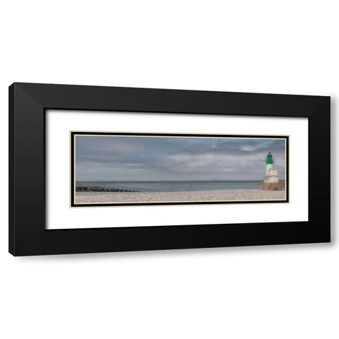 Tracport Lighthouse Black Modern Wood Framed Art Print with Double Matting by Claes, Gilbert
