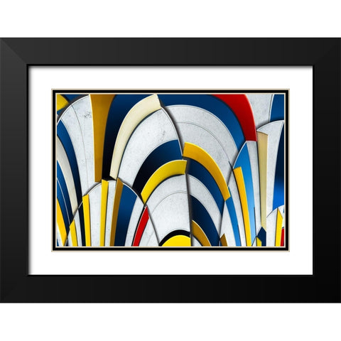 Hyperbolas Black Modern Wood Framed Art Print with Double Matting by Vangindertael, Luc
