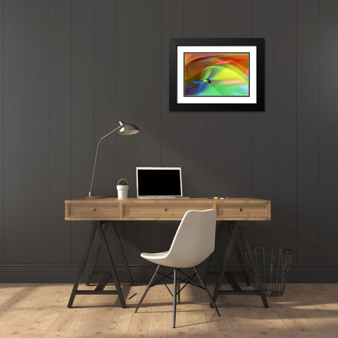 Color Cascade Black Modern Wood Framed Art Print with Double Matting by Westum, Heidi