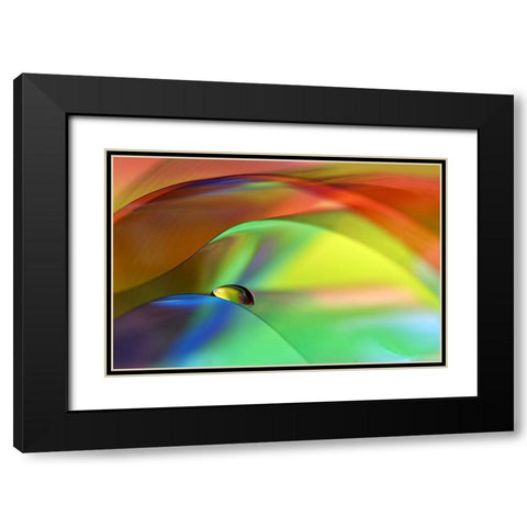 Color Cascade Black Modern Wood Framed Art Print with Double Matting by Westum, Heidi