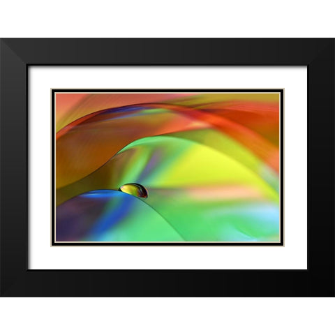 Color Cascade Black Modern Wood Framed Art Print with Double Matting by Westum, Heidi